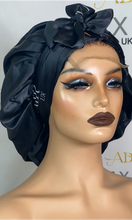 Load image into Gallery viewer, DELUXE SATIN &#39;TIE ME UP&#39; JUMBO BONNET
